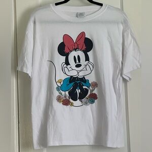 Disney White Tee with Minnie Mouse Graphic